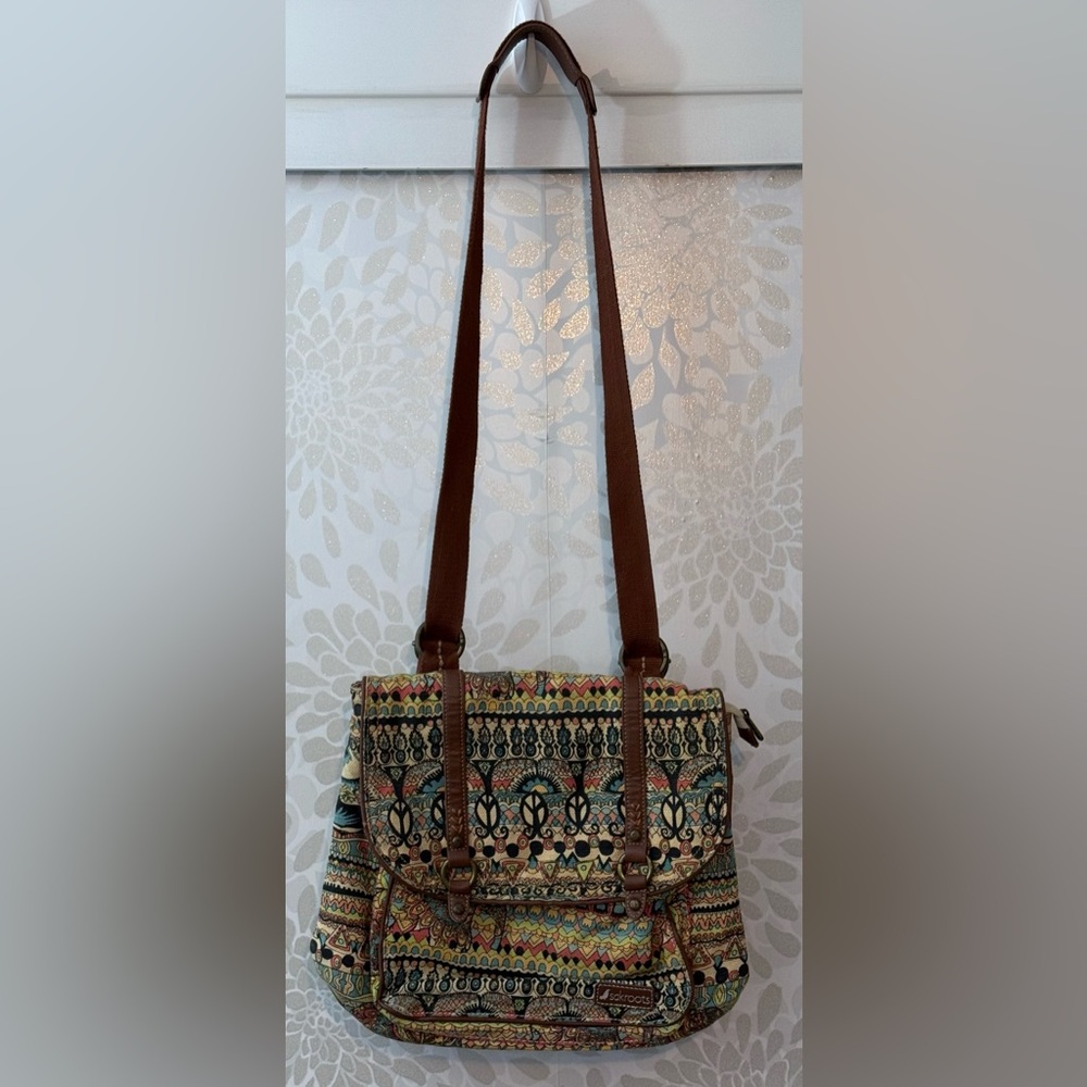 Sakroots Artist Circle Convertible Messenger Backpack Boho Peace Hippie Bag Y2K - Picture 3 of 13